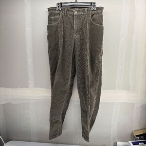 Vintage Lands End Pants Mens Actual 34X32 Brown Corduroy Preppy Skater 90s Y2K